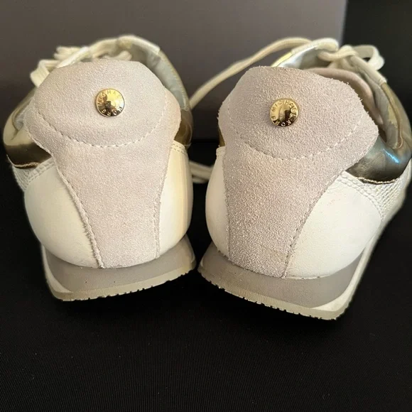 Michael Kors White and Gold Athletic Shoes - Picture 11 of 12